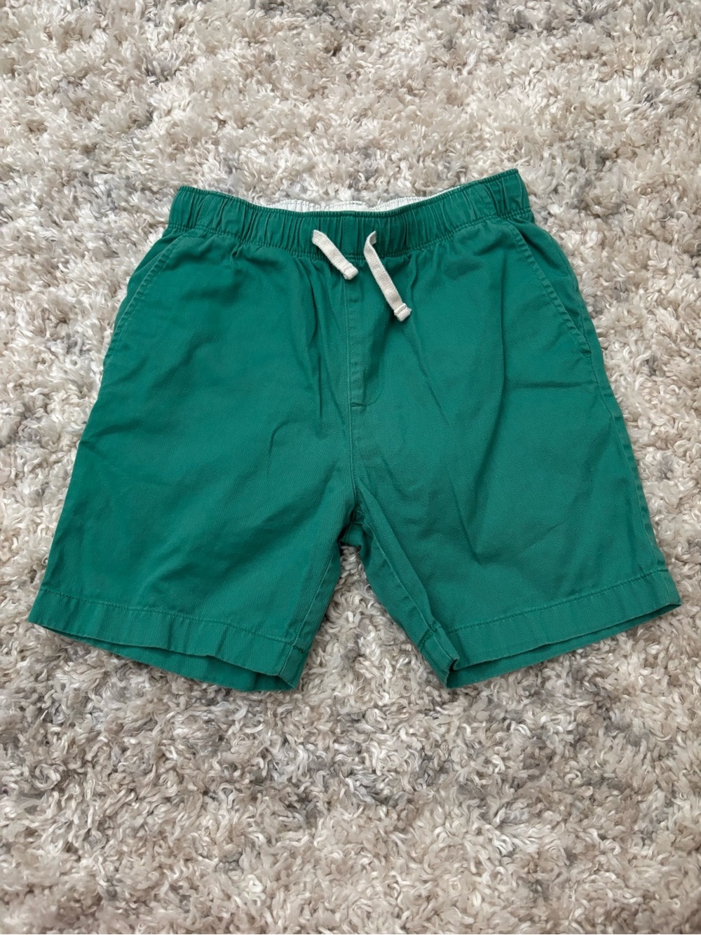 Crewcuts Green Soft Twill Drawstring Dock Shorts